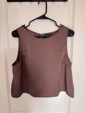 GAP recycled satin shell tank brown Sleeveless Cropped camisole size m